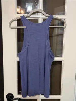 FREE PEOPLE Long Beach Ribbed Lilac Tank Top Size S Boho thumbnail 4