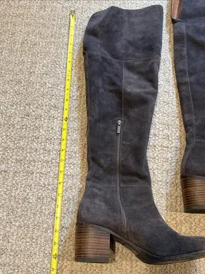 Lucky Brand Women's Over-the-Knee Suede Block Heel Boots - Charcoal thumbnail 13
