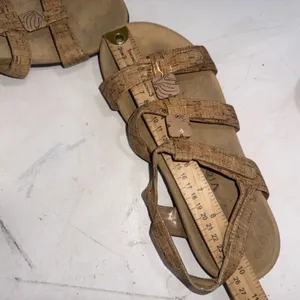 Vionic Gold Cork Metallic Orthotic Comfort Adjustable Sandals Size 10 Wide thumbnail 13