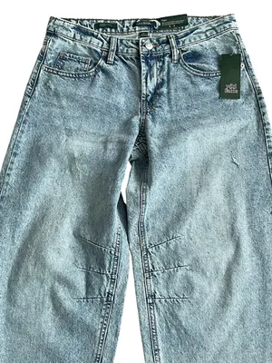 Wild Fable Low Rise Barrel Jeans Women’s Size 4 Rigid Zip Ankle Detail thumbnail 5