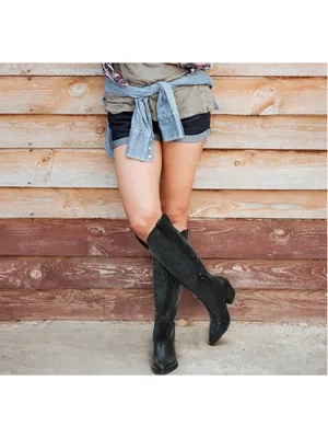 NEW Cowboy Knee-High Cowgirl Pointy Toe Chunky Heel Embroidered Boots 7.5 thumbnail 11