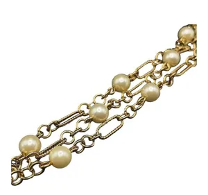 Anne Klein Women's Chunky Bracelet Watch Gold Faux Pearl Wrap Bracelet thumbnail 6