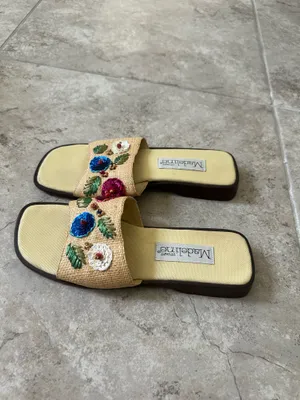 Madeline Stuart Vintage raffia slide sandals thumbnail 2