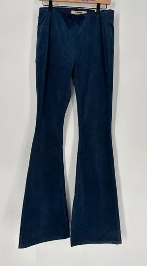 Rock & Roll blue corduroy pull on flare bell bottoms new 28 x 36 thumbnail 1