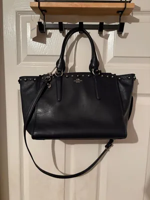 Coach crosby carryall in navy leather‎ thumbnail 2