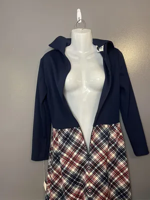 Vintage Haypence Dress Womens Medium Plaid Maxi Mod Turtleneck ILGWU USA 70s thumbnail 8
