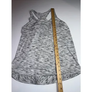 Lululemon Essential Tank Pleated‎ White Gray approximate size M/L thumbnail 2