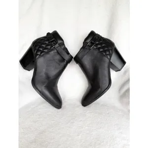 Alfani Wakefield Quilted Leather Booties Size 10 thumbnail 6