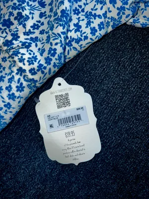 Altar'd State Blue Wrap Floral Top thumbnail 5