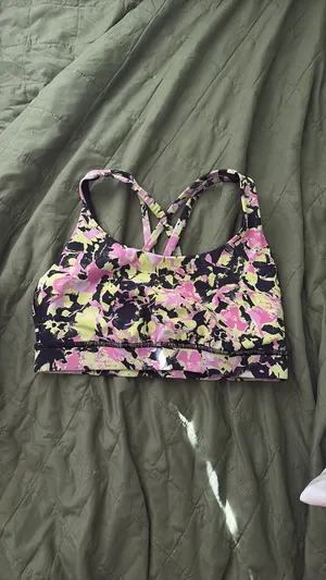 Lululemon Criss-Cross Sports Bra Multicolored - Size 4 thumbnail 2