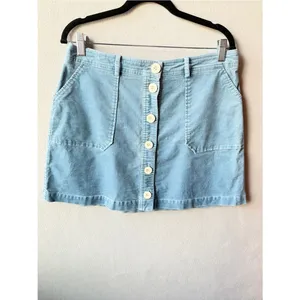 Boden Blue Corduroy Mini Skirt | Y2K Soft‎ Girl Indie Preppy Cottagecore thumbnail 2