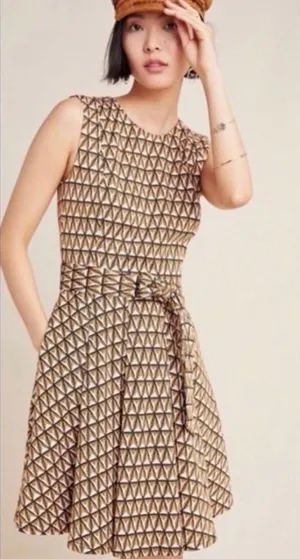 Anthropologie Hutch Amina Geometric Mini Dress Size S P thumbnail 1