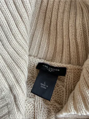 Ann Taylor Cream Cable-Knit Button Cardigan thumbnail 6