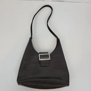 VINTAGE Nine West Women's‎ Shoulder Bag OS Brown Crocodile Embossed Single Strap thumbnail 4