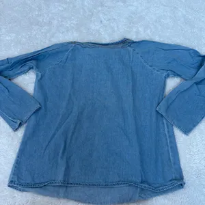 Motherhood VTG Womens Floral Embroidered Cotton Denim Long Sleeve Sz S Boho Indie Cottage thumbnail 2