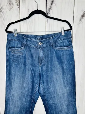 Ann Taylor Loft Curvy Flare Trouser Jeans Womens Sz 12 (32x27) Blue Mid-Rise thumbnail 2