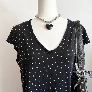 Linea Donatella Vintage Polka Dot Nightgown, Coquette Retro Balletcore Cottagecore Medium‎ thumbnail 2