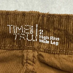 Time and Tru Womens Brown High Rise Wide Leg Corduroy Pants Size 2 Button Fly thumbnail 8