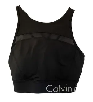 Calvin Klein Performance‎ high neck mesh detail sports bra padded wick size S thumbnail 1