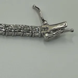 Diamond Supply Co. Moissanite Tennis Bracelet 3mm 8 Inch 925 Silver VVS1 D Passes Test New GRA Cert thumbnail 7