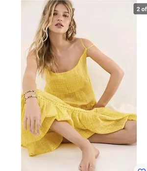 Free People Midnight Dance Print Maxi Slip Size S. thumbnail 2