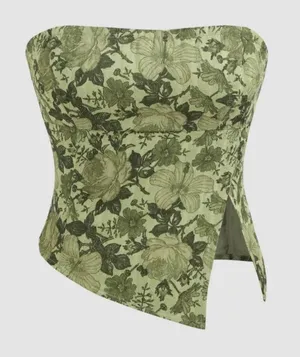 Cider Jacquard strapless top thumbnail 1