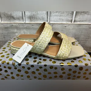 JOIE Niki‎ Raffia vegan braided straw heel sandal size 8.5 NWT thumbnail 3