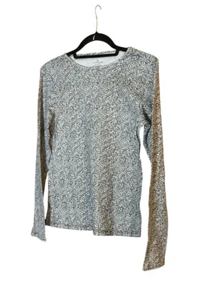 Cuddl Duds Softwear Gray Leopard Print Long Sleeve Top - Size M thumbnail 1