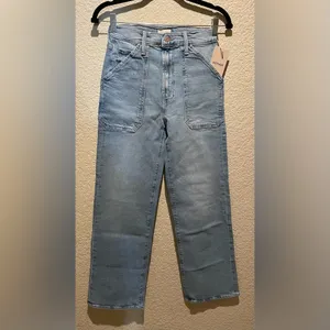 NWT MOTHER Denim The Patch Rambler Ankle Norway Dude Wash Size 27 thumbnail 6