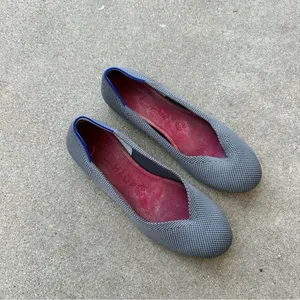 Rothy’s The Flat Pebble Gray Knit Round Toe Ballet Flat thumbnail 2