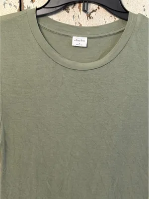 Wilfred Free Women's olive green short sleeve bodysuit, size medium thumbnail 2