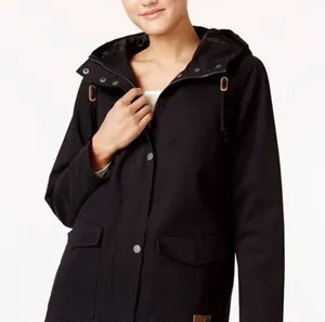 ROXY | Women's Large | Ocean Song Hooded Anorak Jacket in Black thumbnail 1