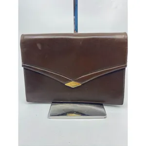 Salvatore Ferragamo Vintage Brown Clutch thumbnail 2