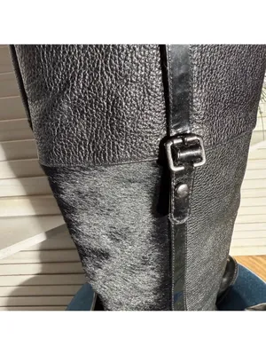 Vintage Miucha Y2K Knee High Black Leather Boots - Size 8 thumbnail 6