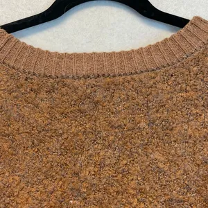 NWT a.n.a Plus Womens Crew Neck Long‎ Sleeve Pullover Sweater XXL Brown Boxy Fit thumbnail 14