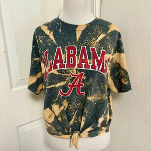 Gildan Vintage Alabama Tie Crop Tie Dye Tee G2 thumbnail 2