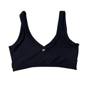 Fabletics Black V Neck Low Impact Sports Bra Bralette Grip Band S M thumbnail 3