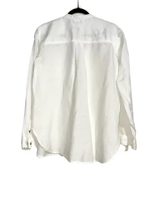 Anthropologie Pilcro Ruffled Placket Button Down Long Sleeve Shirt MEDIUM thumbnail 4