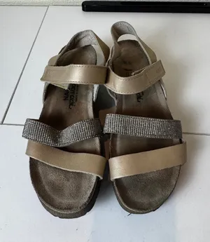 Naot Krista Sandals Women 37 6.5‎ 6 Leather Rhinestone Platform Wedge Slingback thumbnail 1
