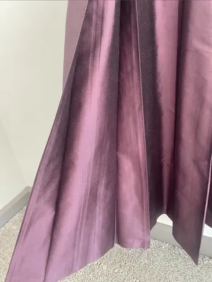 Marisa Baratelli Thai Silk Beaded Gown Spagetti Straps/Strapless Plum Mauve 2 thumbnail 12