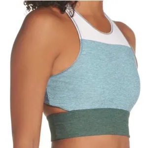 Outdoor Voices Women Blue Tri Tone Slash Back Sports Bra XS v6x thumbnail 2