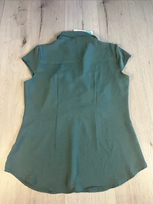 Montgomery Post Lilli Airette Blouse Green Medium NWT STITCH FIX thumbnail 6