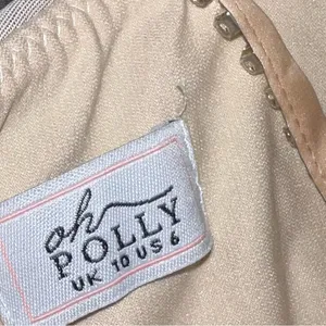 Oh Polly Never Too Late Mini Dress in Beige Size 6 thumbnail 14