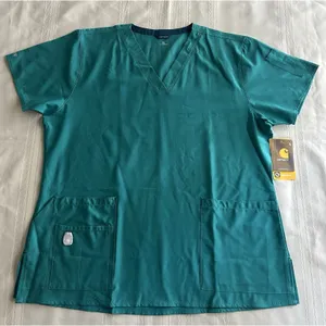 Carhartt Force Cross-Flex Women’s Scrub Top XL Green Medical Dentist Tech NWT thumbnail 5