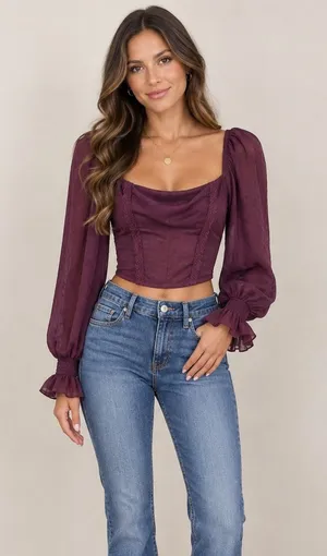 NWT Coco Jameson Blouse Size M thumbnail 1