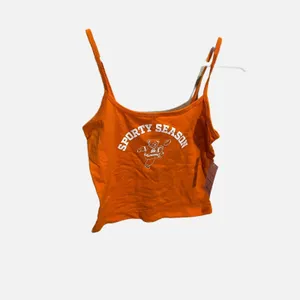 Wild Fable Sporty Season Orange Cami Tank Top Bear‎ Graphic Small NWT Retro thumbnail 2