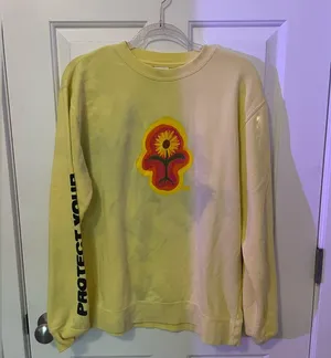 Deadstock Petals and Peacocks Protect your energy Sweatshirt unisex thumbnail 3