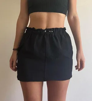 Oh Polly black essential mini skirt thumbnail 1