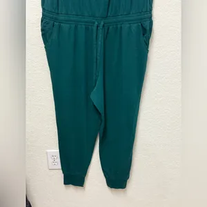 Everest Green Sleeveless Sweatpant Jumpsuit thumbnail 8