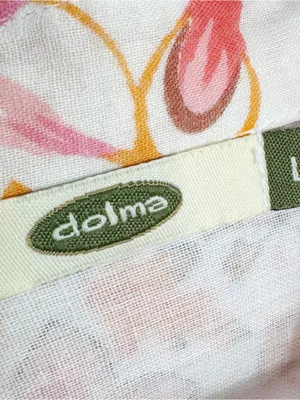 Dolma Kelly Floral Boho Tiered Midi Dress Pink Orange Large Cotton Mosaic thumbnail 10